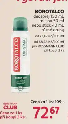 Rossmann Borotalco nabídka