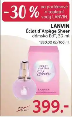 Rossmann LANVIN Éclat d’Arpège Sheer nabídka