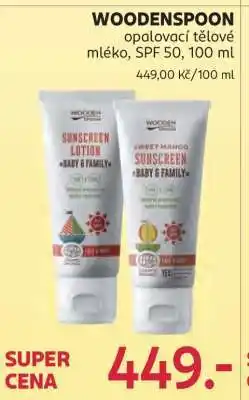 Rossmann WOODENSPOON opalovací tělové mléko, SPF 50, 100 ml nabídka