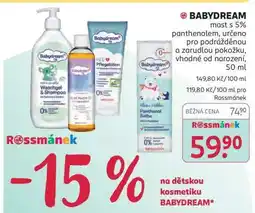 Rossmann Babydream nabídka