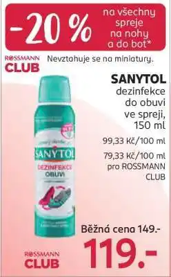 Rossmann SANYTOL nabídka