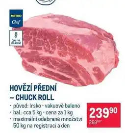 Makro Hovězí přední chuck roll nabídka