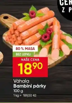 Hruška Bambini párky nabídka