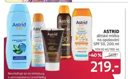 Rossmann ASTRID dětské mléko na opalování SPF 50, 200 ml nabídka