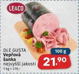 Coop LE&CO DLE GUSTA Vepřová šunka nabídka