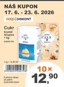 COOP DISKONT CUKR KRYSTAL KRUPICE nabídka