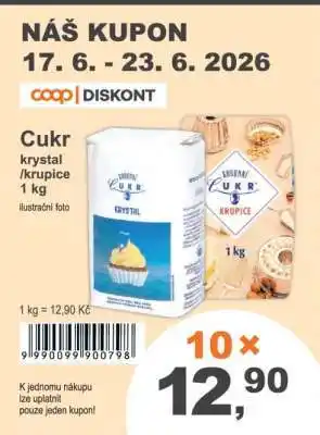 COOP DISKONT CUKR KRYSTAL KRUPICE nabídka