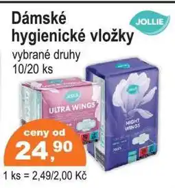 COOP DISKONT JOLLIE Dámské hygienické vložky nabídka