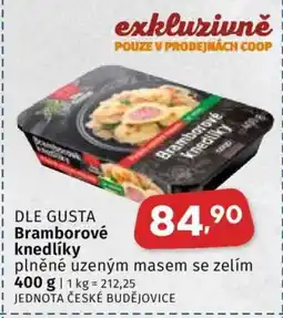 Coop DLE GUSTA Bramborové knedlíky nabídka
