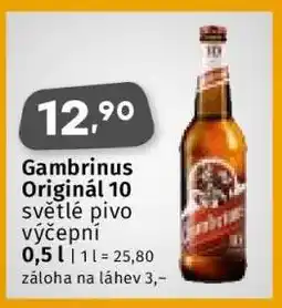 Coop Gambrinus Originál 10 nabídka