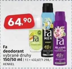 Coop Fa deodorant nabídka