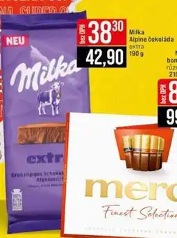 Jip Milka Alpine čokoláda extra 190 g nabídka