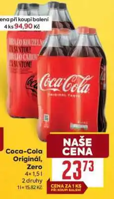 Billa Coca-Cola Original, Zero nabídka