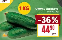 Billa Okurky snackové nabídka