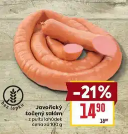 Billa Javořický točený salám nabídka