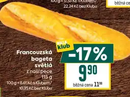 Billa Francouzská bageta světlá nabídka