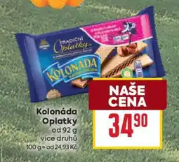 Billa Kolonáda oplatky nabídka