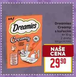 Billa Dreamies Creamy s kuřecím nabídka