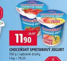 Terno CHOCEŇSKÝ SMETANOVÝ JOGURT 150 g vybrané druhy nabídka