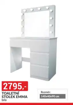 Baumax Toaletní stolek emma bílá nabídka