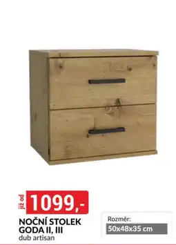 Baumax Noční stolek goda ii, iii dub artisan nabídka