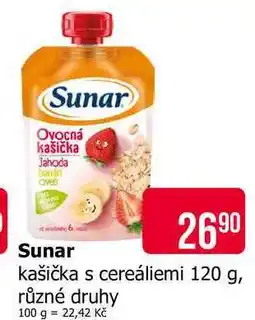 Teta Sunar kašička s cereáliemi 120 g, různé druhy nabídka