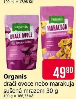 Teta Organis dračí ovoce nebo marakuja sušená mrazem nabídka