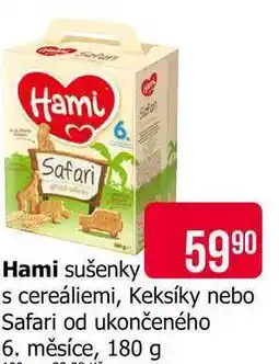 Teta Hami sušenky s cereáliemi, keksíky nebo Safari od ukončeného 6. měsíce nabídka