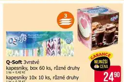Teta Q-Soft 3vrstvé kapesníky, box 60 ks, různé druhy nabídka