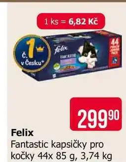 Teta Felix Fantastic kapsičky pro kočky 44x 85 g, 3,74 kg nabídka
