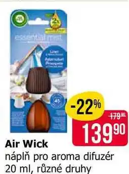 Teta Air Wick náplň pro aroma difuzér 20 ml, různé druhy nabídka