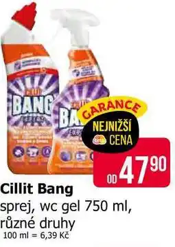 Teta Cillit Bang sprej, wc gel 750 ml, různé druhy nabídka