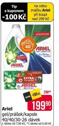 Teta ARIEL gel/prášek/kapsle 40/40/30-26 dávek nabídka