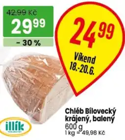 TEMPO Chléb Bílovecký krájený, balený nabídka