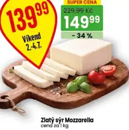 TEMPO Zlatý sýr Mozzarella nabídka