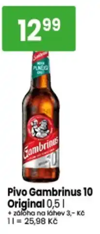 TEMPO Pivo Gambrinus 10 Original nabídka