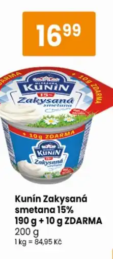 TEMPO Kunín Zakysaná smetana 15% nabídka