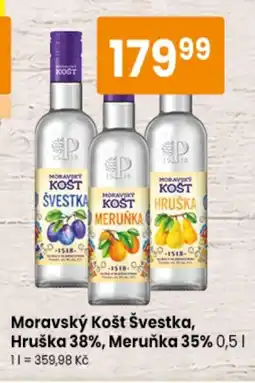 TEMPO Moravský Košt Švestka, Hruška 38%, Meruňka 35% nabídka