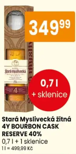 TEMPO Stará Myslivecká žitná 4Y BOURBON CASK RESERVE 40% nabídka