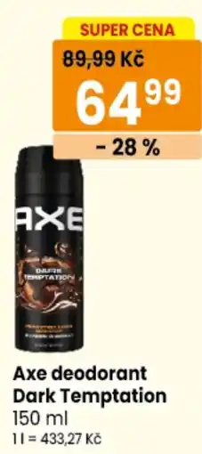 TEMPO Axe deodorant Dark Temptation nabídka