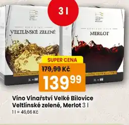TEMPO Víno Vinařství Velké Bílovice Veltlínské zelené, Merlot nabídka