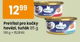 TEMPO PreVital pro kočky hovězí, tuňák nabídka