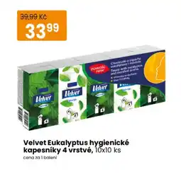 TEMPO Velvet Eukalyptus hygienické kapesníky 4 vrstvé nabídka