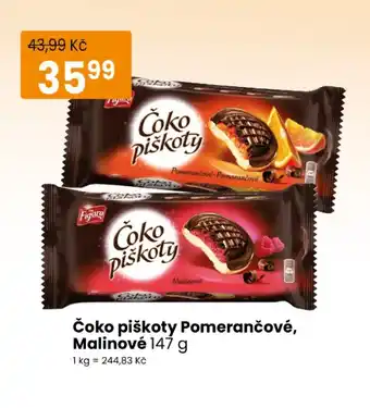 TEMPO Čoko piškoty Pomerančové, Malinové nabídka