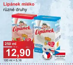 PLUS JIP Madeta Lipánek mléko nabídka