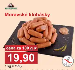 PLUS JIP Moravské klobásky nabídka