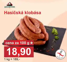 PLUS JIP Hasičská klobása nabídka