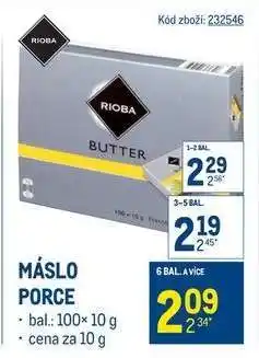 Makro MÁSLO PORCE nabídka