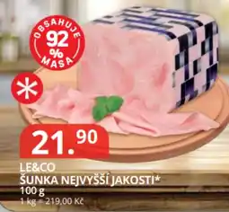 Potraviny CZ Le&co šunka nejvyšší jakosti nabídka