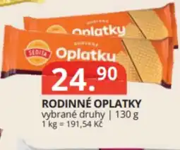 Potraviny CZ Rodinné oplatky nabídka